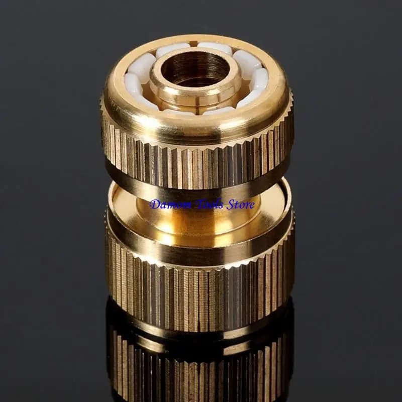 57BE Heavy Duty Brass Garden Hose Fittings Quick Hose Connection 2 Female + 2 Male