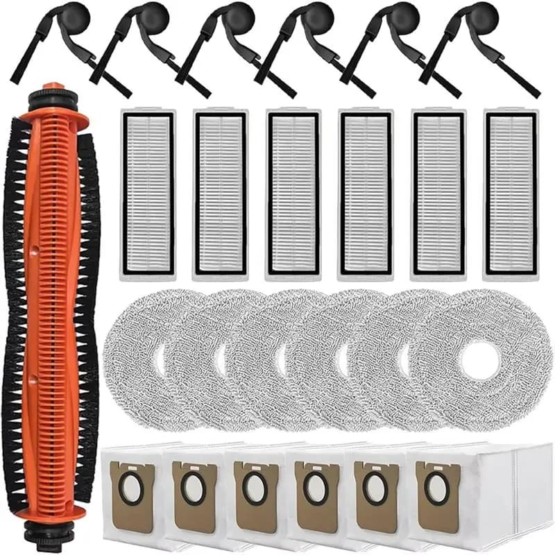 Parti di Ricambio M04K per Aspirapolvere Robot Xiaomi 5/5 Pro, Spazzola Anti-Groviglio, Filtri, Panno per Pulizia, Sacchetti Raccogli Polvere