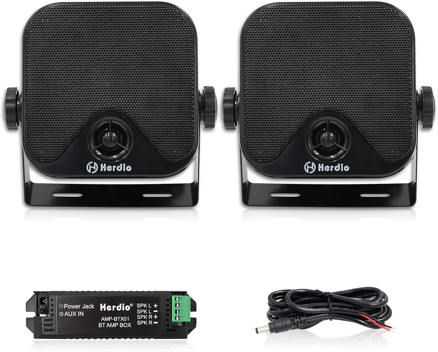 Bluetooth Speakers Seams Waterproof 4 Poles for Boats, ATV, Golf Cart - Audio External Resistant