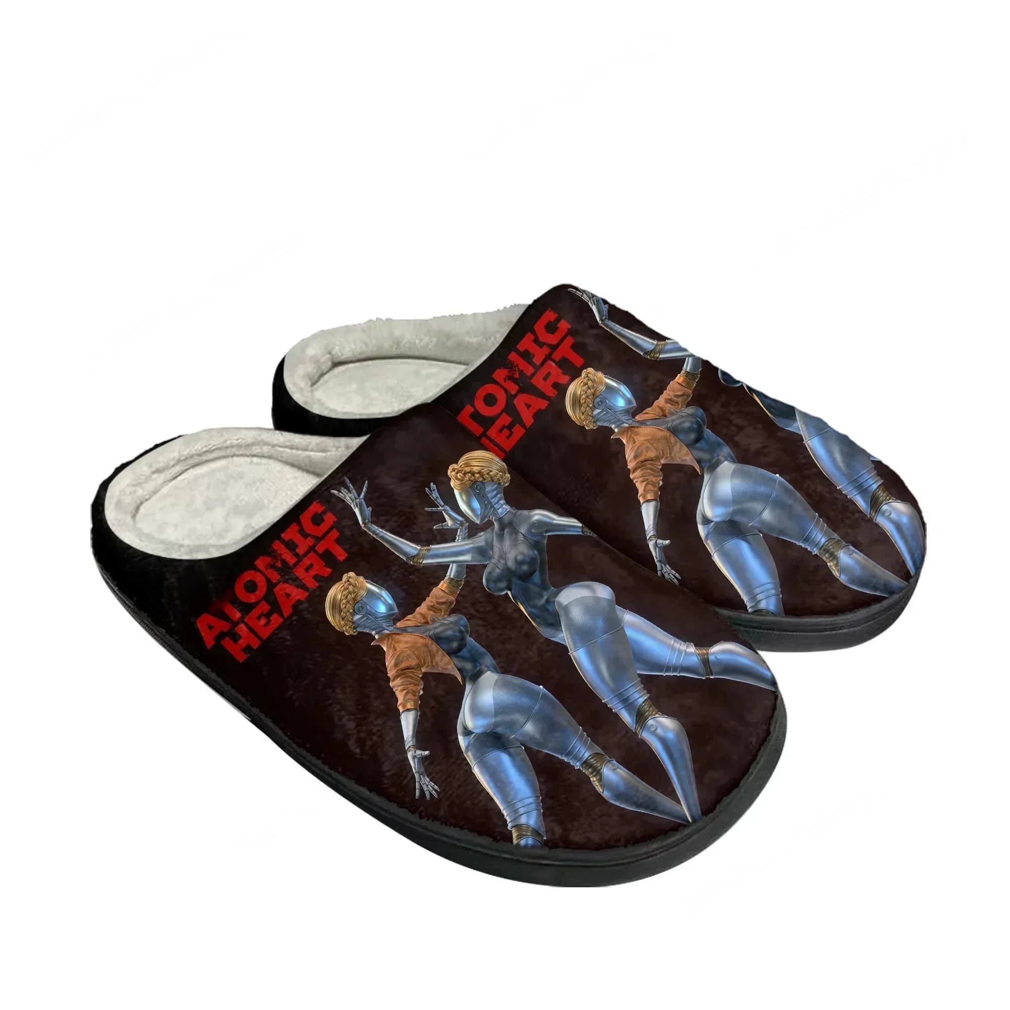 Pantofole in cotone Atomic Heart Home Hot, da uomo e donna, in peluche, per camera da letto, casual, alla moda, calde, personalizzate
