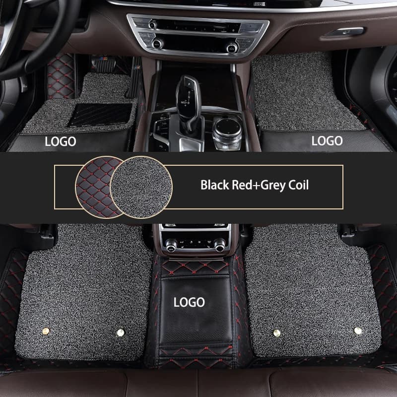 Tappetino per Auto colorato in pelle a doppio strato personalizzato per Hongqi E-HS9 anno 2022-2025 accessori per tappeti Auto parti interne