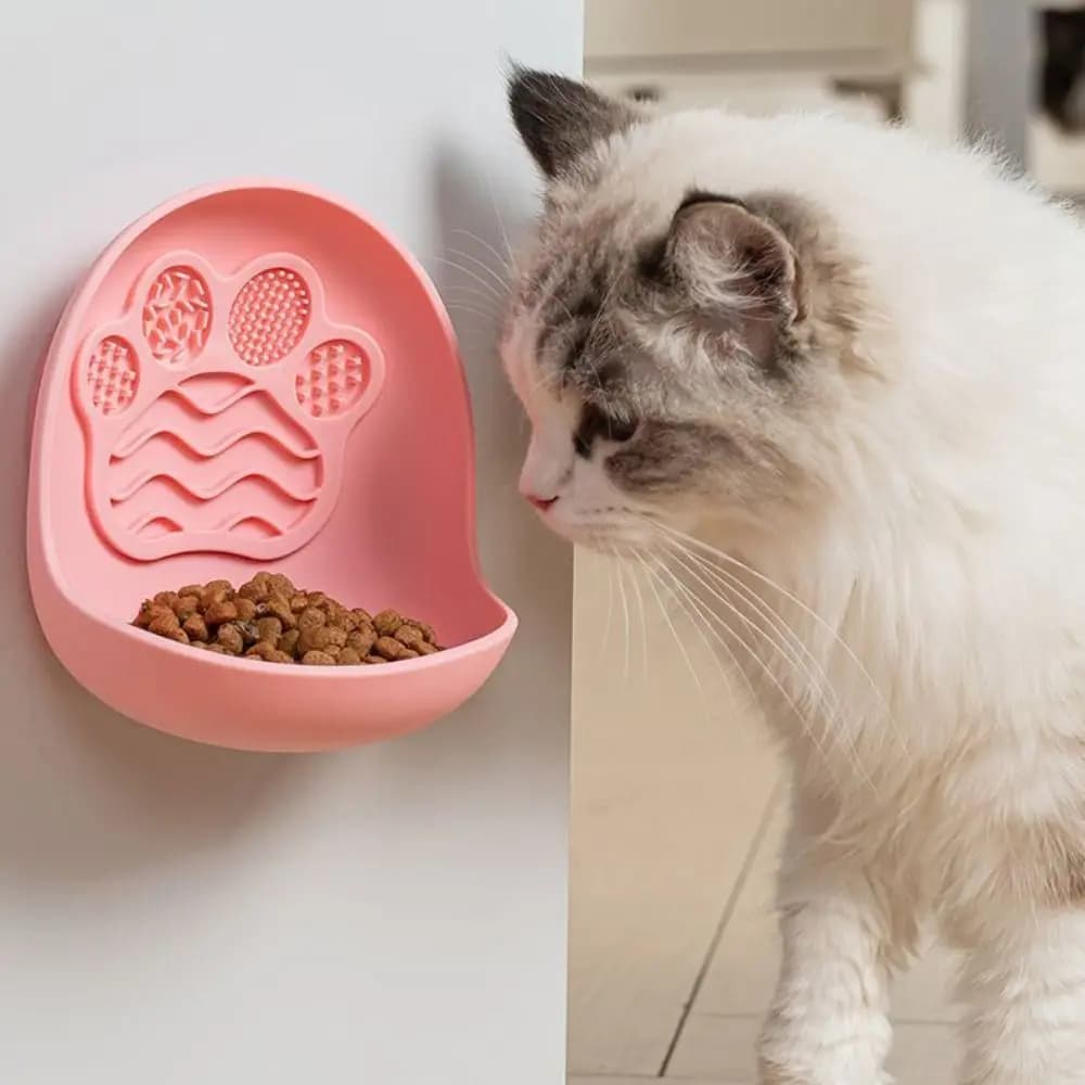 Ciotola per Animali Domestici con Ventosa in Silicone, Staccabile e Stabile, Antiscivolo, Multifunzione, Contenitore per Cibo e Acqua
