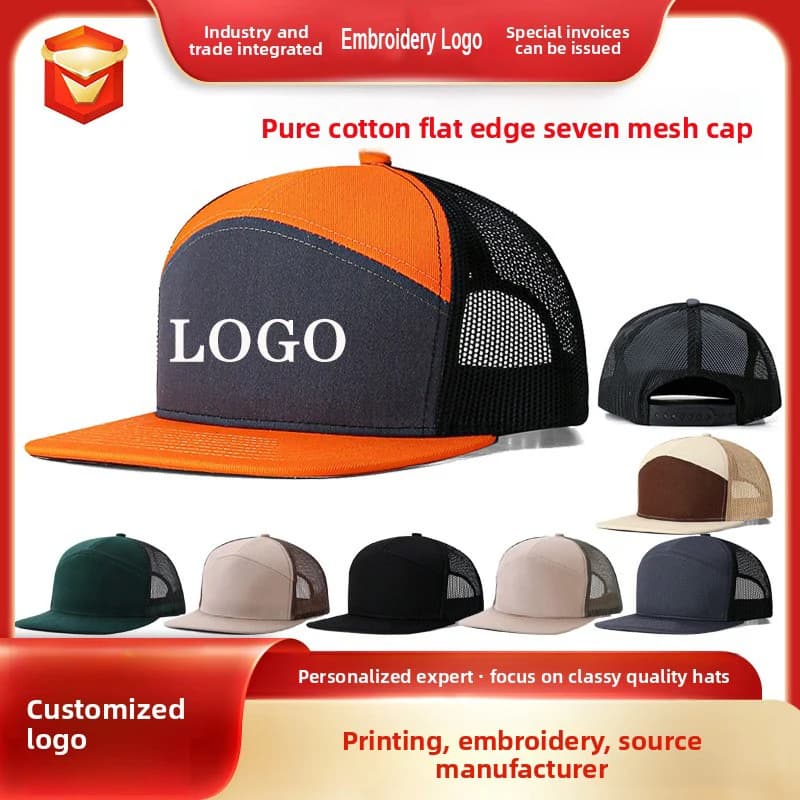 Cappello estivo unisex con logo ricamato personalizzato Berretto da baseball in rete Design del marchio Immagine Stampa Cappello di protezione solare per uomo Cappello da sole