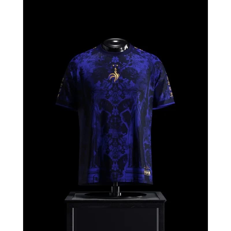 Men 3D Printed France Creative Concept Soccer Jersey Summer Short Sleeve Breathable Football Training Tee For World Football