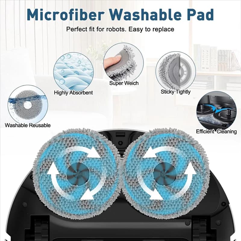 B50C Per Roborock Qrevo Curve / P20 Pro / P10 Aspirapolvere, Sacchetto per la Polvere Mop Pad Robot Aspirapolvere Parti di Ricambio