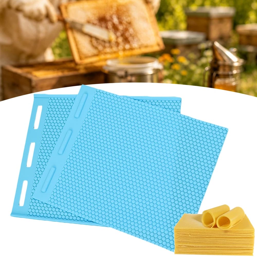 Silicone Bee Wax Foundation Sheet Mold Honeycomb Embossing Mat Beekeeping Equipment DIY Beehive Comb Foundation Making Tool