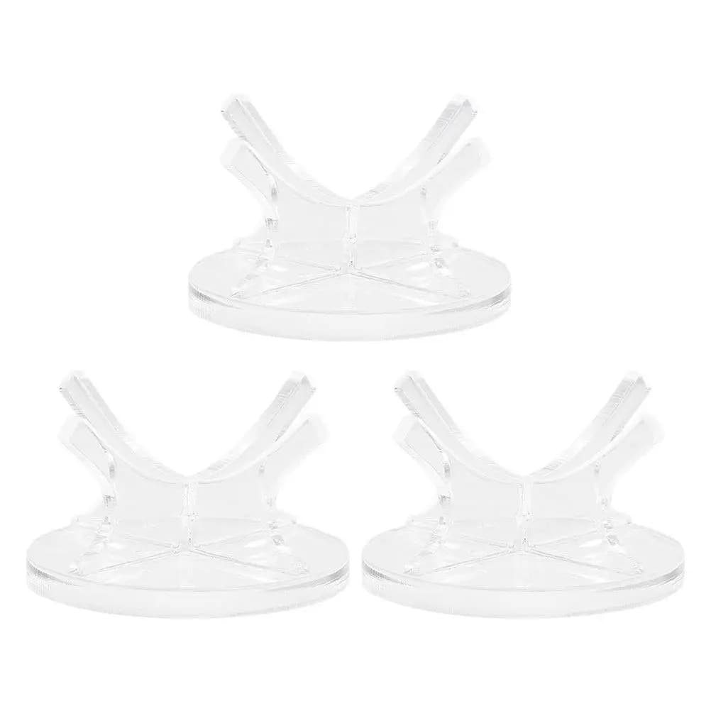 3Pcs Sports Ball Display Stand Acrylic Baseball Holder Secure Non-Slip Tennis Softball Golf Rack Table Tennis Organizer Rack