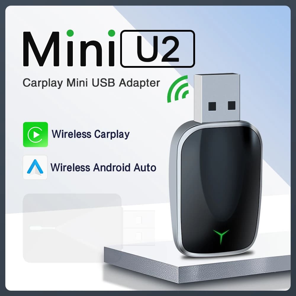 2025 new mini U2 plug and play wireless carplay smart box wired wireless Android car BT WiFi automatic connection update OTA