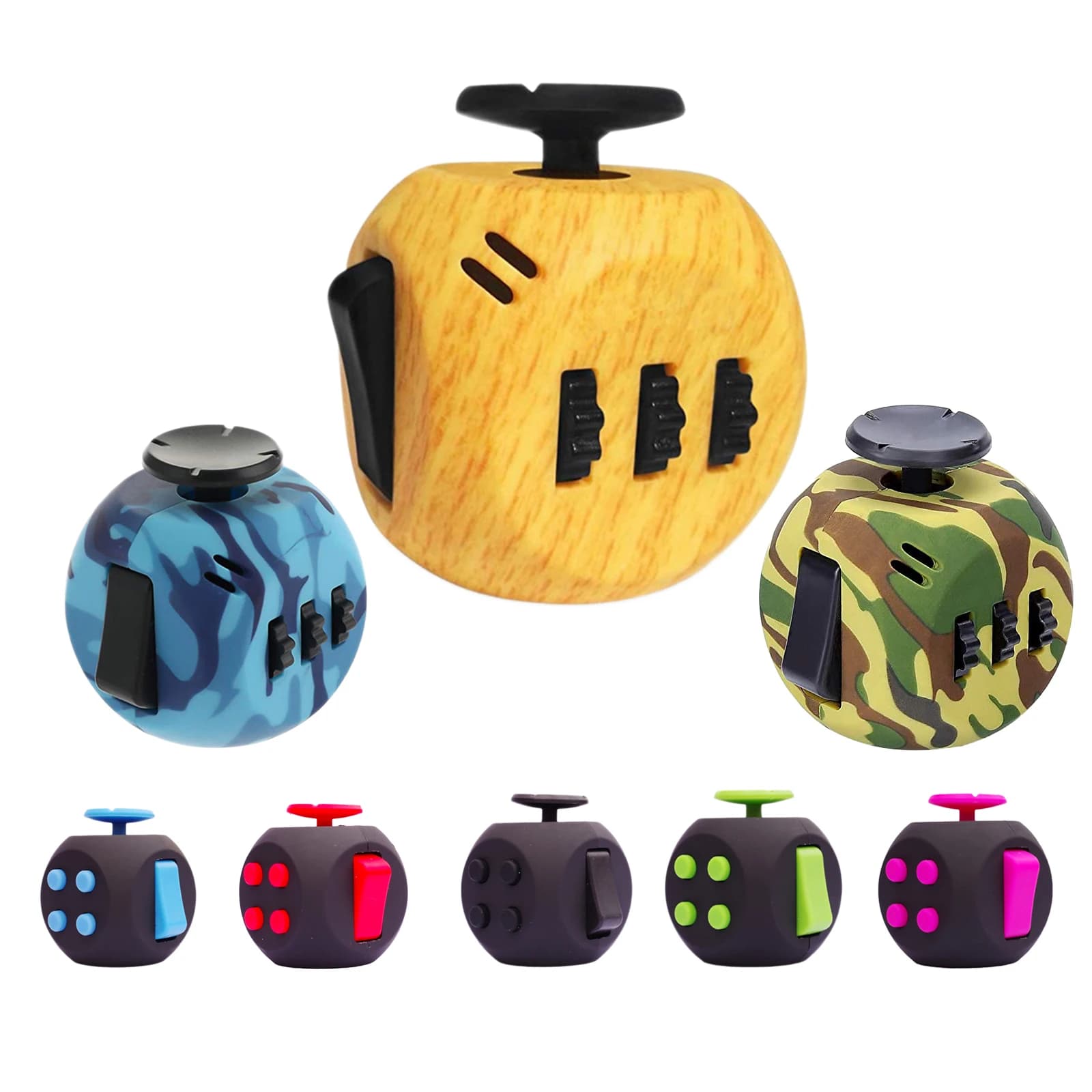 Fidget Cube Toys,6 lati Anti Stress Magic Cube dadi per bambini adulti autismo ADHD OCD ansia Relief Focus,EDC Hand Sensory Toys