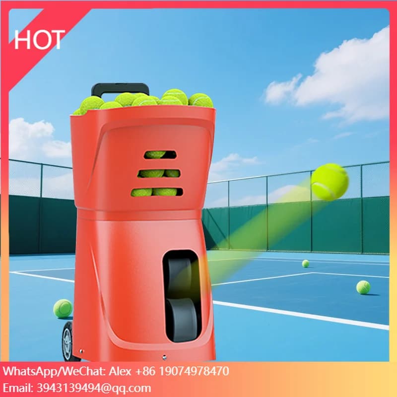 Macchina Lanciapalle da Tennis Portatile Professionale Controllata da APP, per Allenamento Indoor/Outdoor, Ideale per Stadi e Campi Sportivi