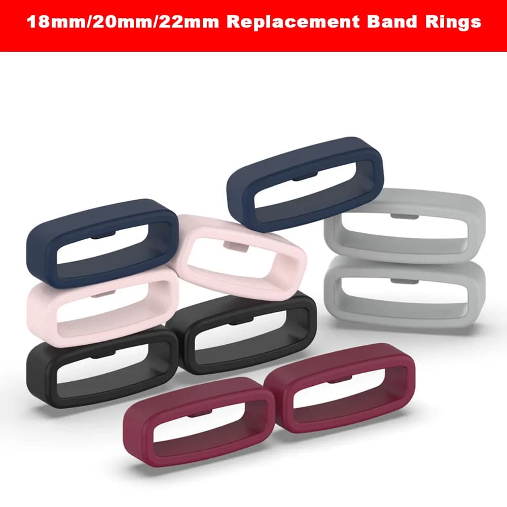 18 20 22mm cinturino orologio anello di ricambio in gomma per Huawei Honor Band Strap Keeper supporto di sicurezza anello di fissaggio per Amazfit Bip