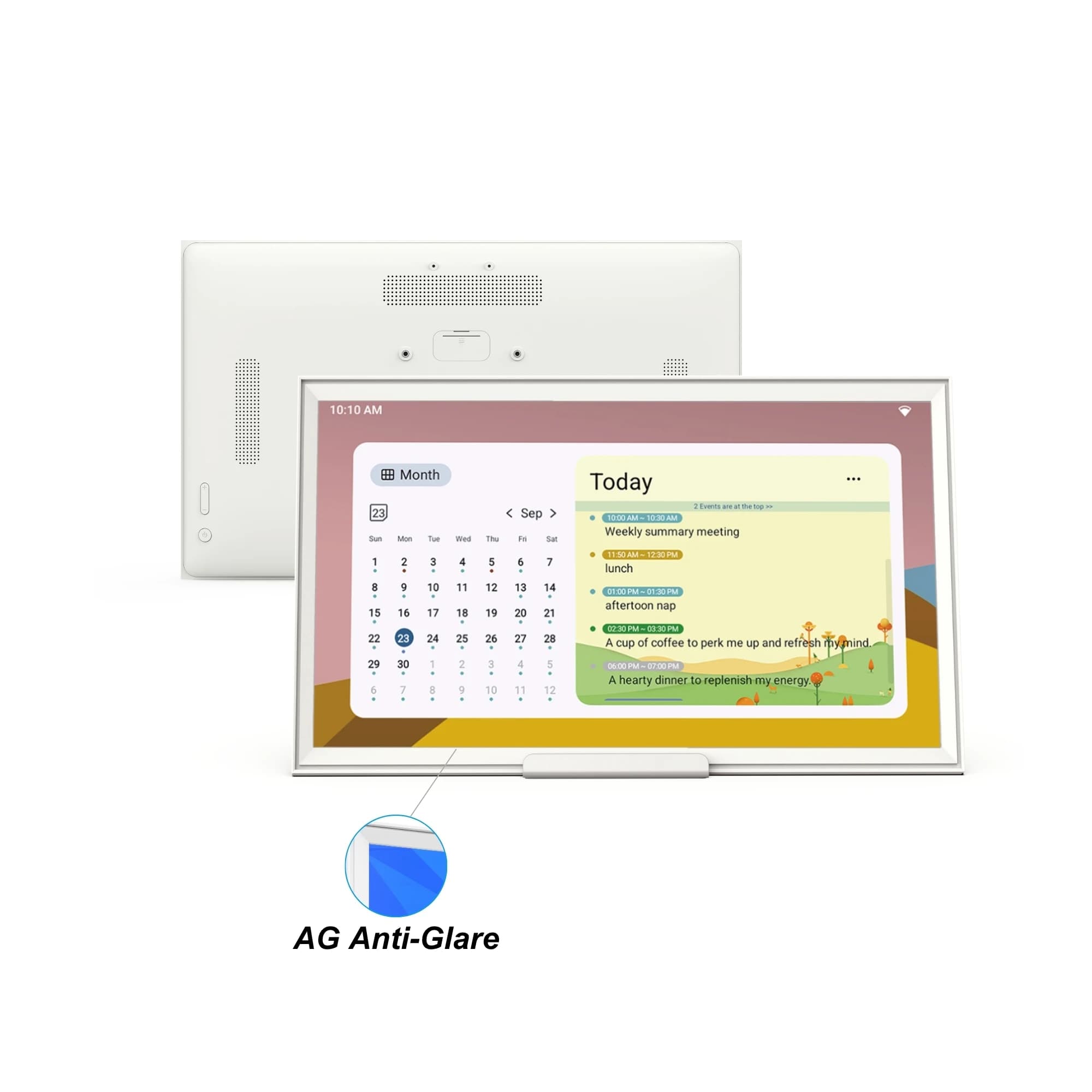 2025 Touch screen Android 14 da 21,5 pollici montato a parete RK3576S AG Cornice per foto digitale per pianificatore di famiglia Wifi antiriflesso per orari