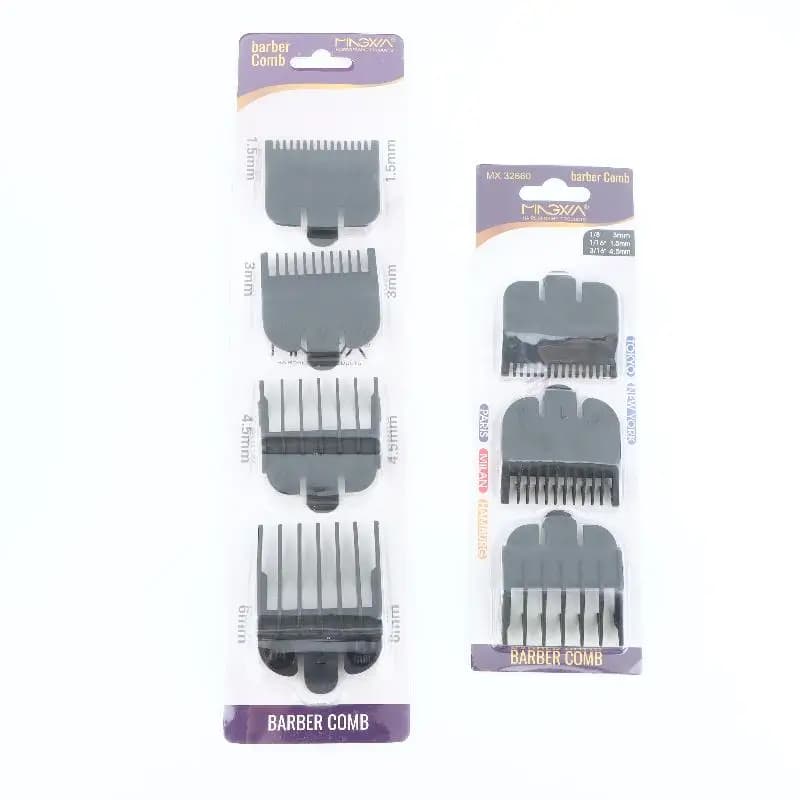 1/2/3/4Pcs Hair Clipper Guards Guide Combs Trimmer Styling Tools Attachment Black Limit Comb Set Compatible 1.5mm 3mm 4.5mm 6mm