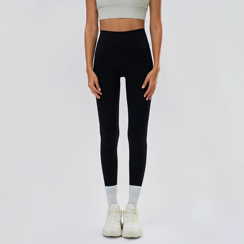 Leggings Sportivi da Donna Effetto Nudo, Modellanti a Vita Alta con Controllo Pancia e Sollevamento Fianchi, Lunghezza 9/10, Slim Fit per Fitness