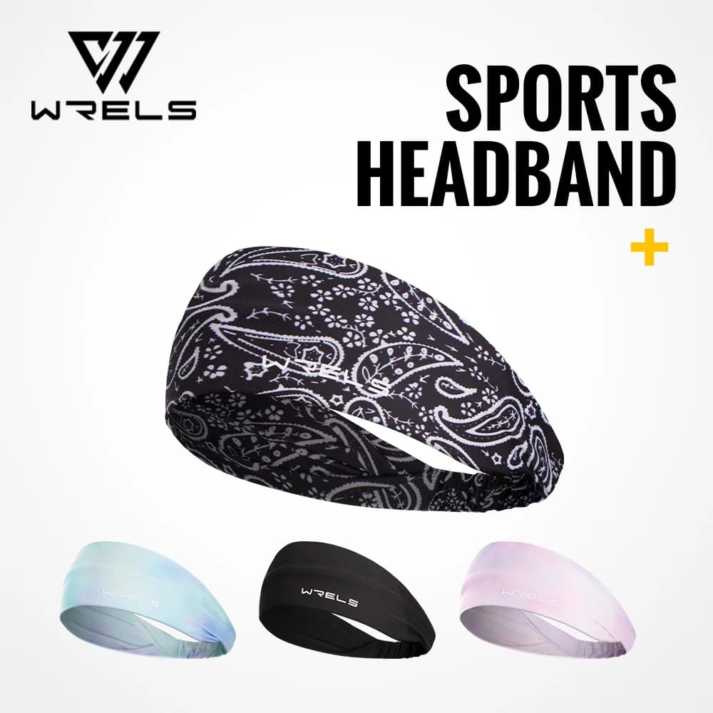 Fascia per capelli sportiva WRELS, fascia antitraspirante per corsa, fascia per il sudore da fitness, fascia per il sudore per uomo e donna, per tennis e palestra