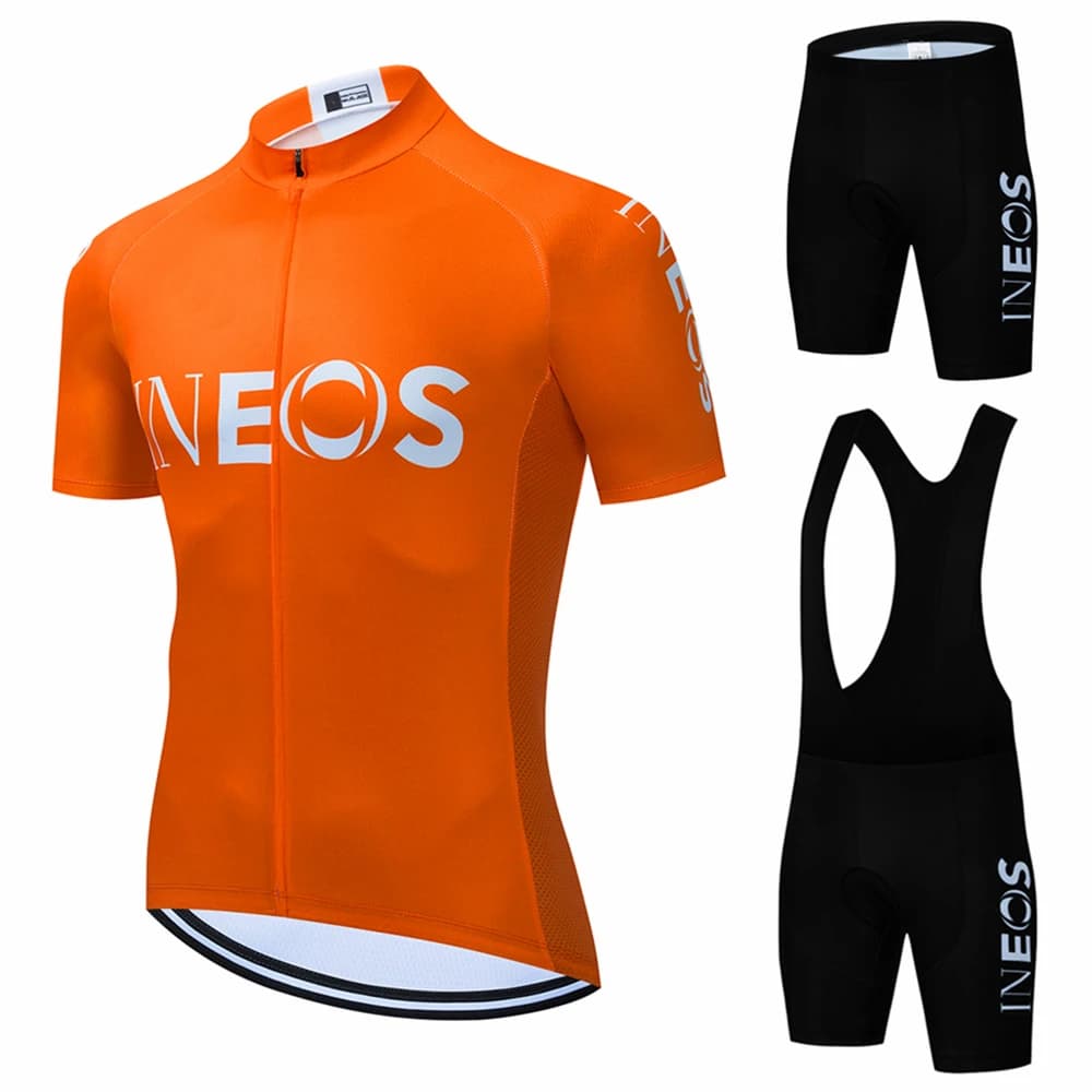 INEOS Maglia da ciclismo estiva Set Maglia da ciclismo Maillot Pantaloncini Moda Ciclismo Maglia da bicicletta Equitazione T-shirt da bici Pantaloni Abbigliamento