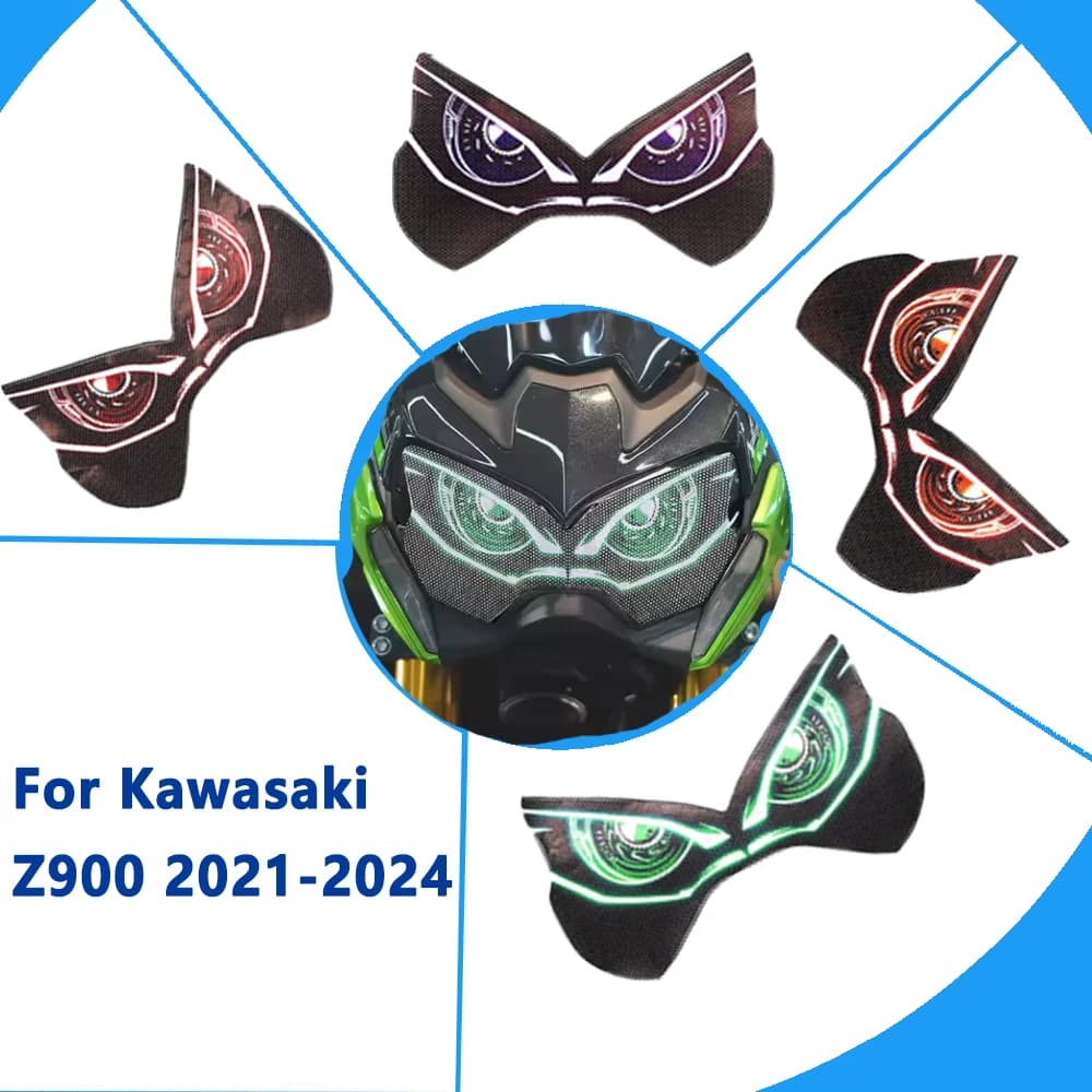 For Kawasaki Z900 2021-2024 3D Front Fairing Headlight Guard Sticker Waterproof Decals Protection Film Cover