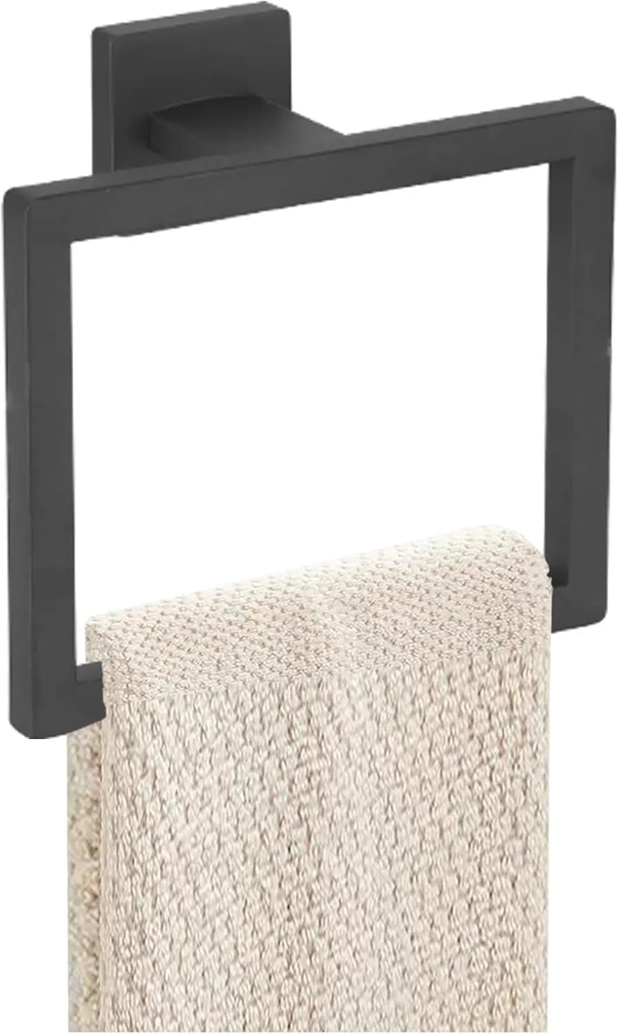 Portasciugamani in Acciaio Inossidabile Spesso, Design Moderno Quadrato, Finitura Opaca, Barra Portasciugamani da Bagno
