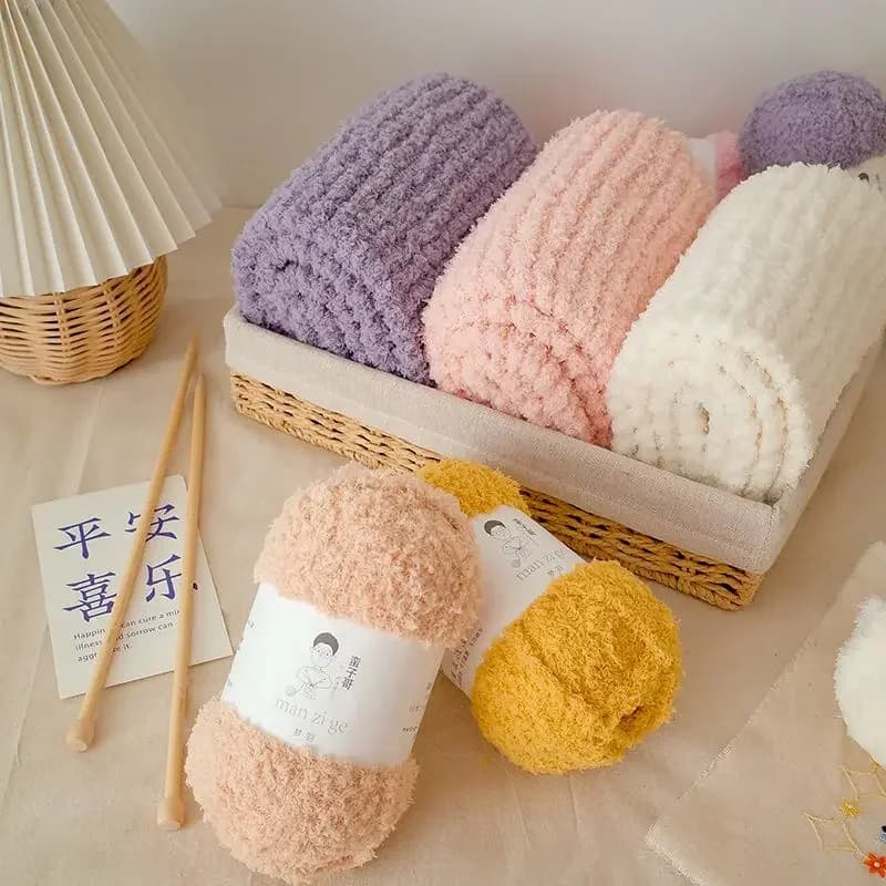 Filo obliquo per sciarpe per maglieria filato ad anello filato grosso intrecciato a mano ago per asta tessuta a mano maglione fai da te filo per cappello filo spesso