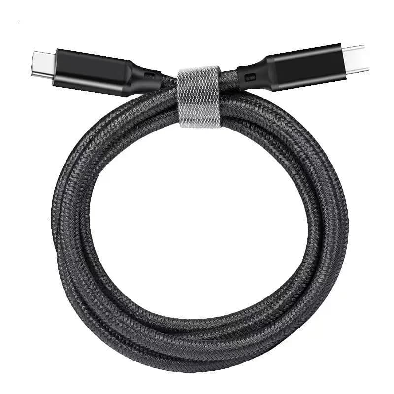 Short Dual USB C Cable 60W High Power Desktop Wire Arrangement Portable Charging Data Line For Smartphones And Gadgets