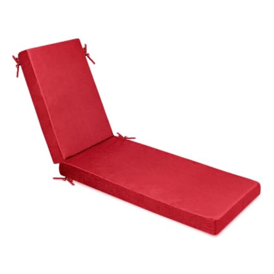 Cuscino per Sdraio da Esterno in Memory Foam con Rivestimento Impermeabile e Lavabile 73x21x2.5