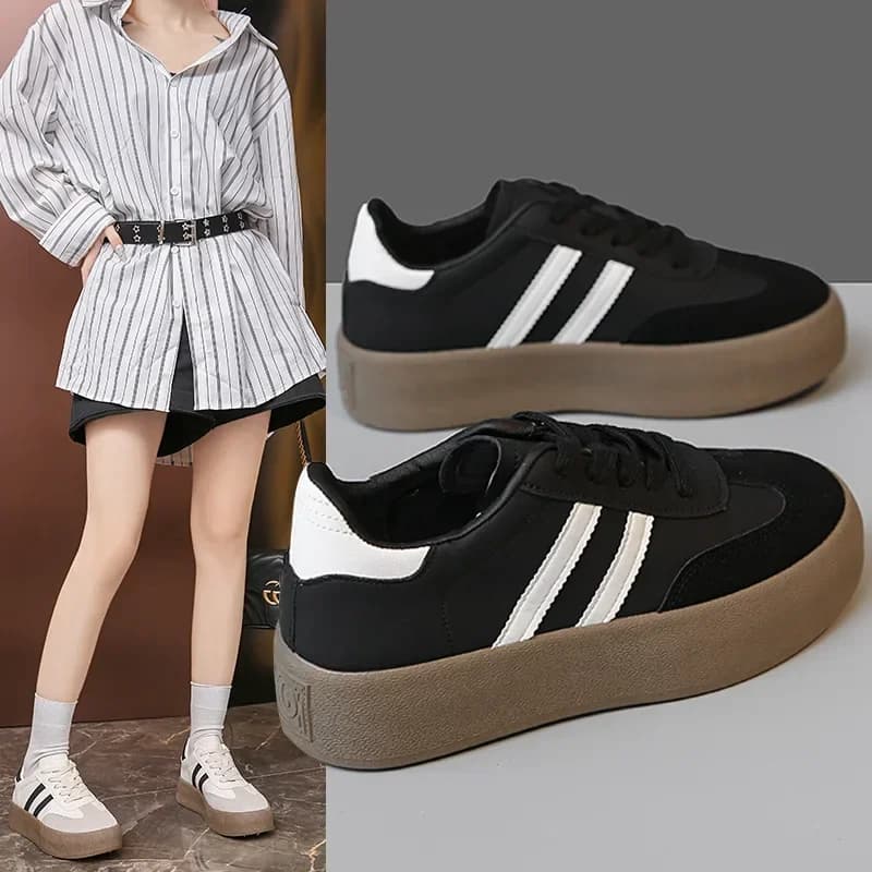 Sneakers Casual da donna Outdoor 2024 primavera autunno punta tonda scarpe sportive stringate scarpe vulcanizzate Zapatos De Mujer