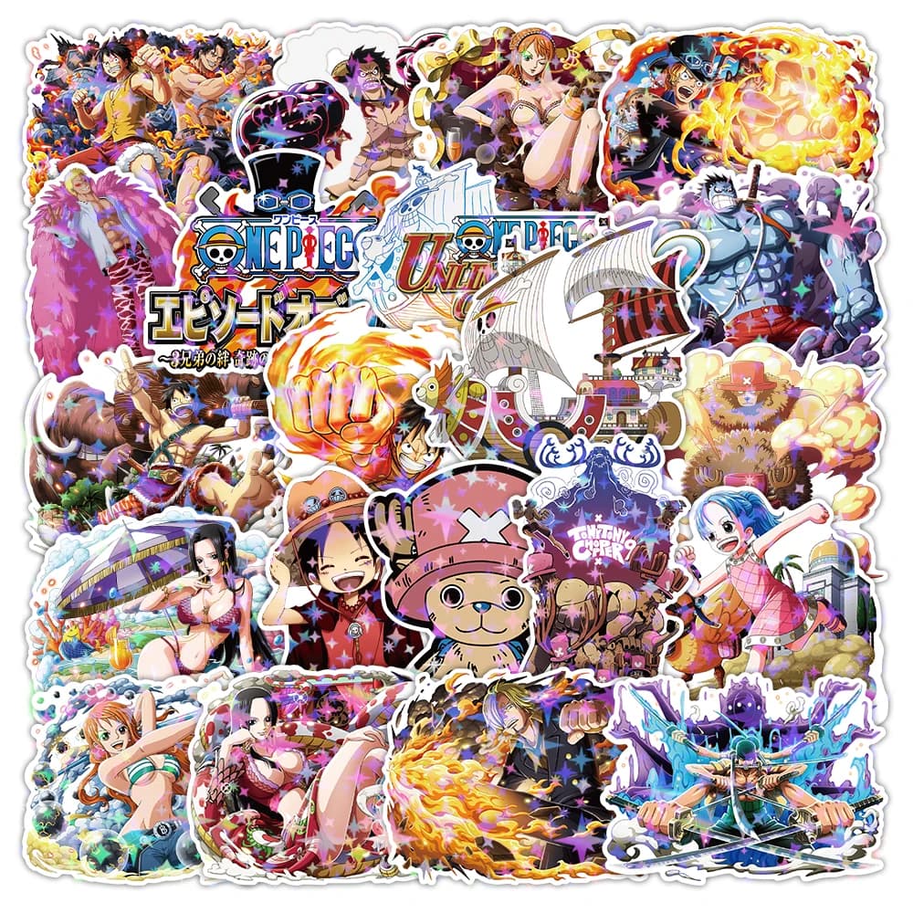 One Piece Stickers 20PCS Anime Character Luffy Zoro Nami Boa Hancock Vinyl Decals DIY for Luggage Skateboard Car Phone Laptop