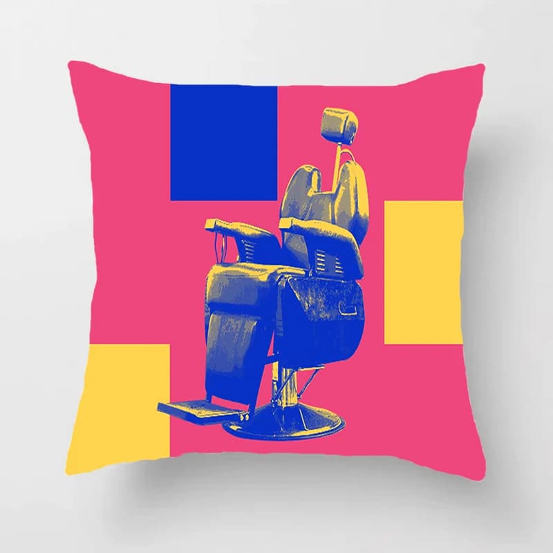 Barber Shop Sign Barbershop Cushion Cover for Sofa Pillow Case Cover Seat Car Throw Pillowcase 45X45cm For Home Decorative 136