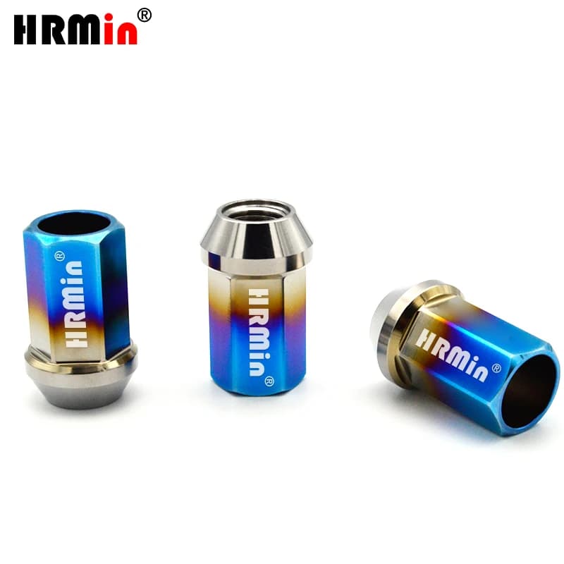 HRMin cerchione capocorda Gr5 vite dado in titanio M14x1.5x27-45mm sedile conico open end grado 10.9 per Tesla Toyota Honda Mazda Jeep ecc.