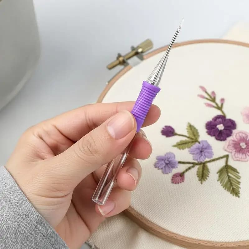 Crafts Durable Needle Knitting Weaving Punch Needle Threader Embroidery Pen Embroidery Tool Sewing Accessories