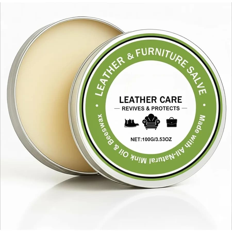 Leather and Furniture Repair Balm - Visone Oil Conditioning, Polishing, Hydrating and Renewable | Prevents cracking and discoloration for skin, wood, vinyl, sofas, car seats, shoes and bags 3.53 oz