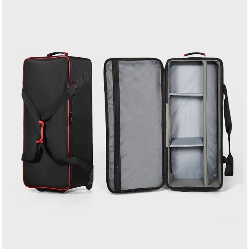 Borsa per kit luci flash da studio, set illuminazione fotografica, borsa portaoggetti, lightbox, supporto luci, valigia per attrezzatura fotografica con ruote