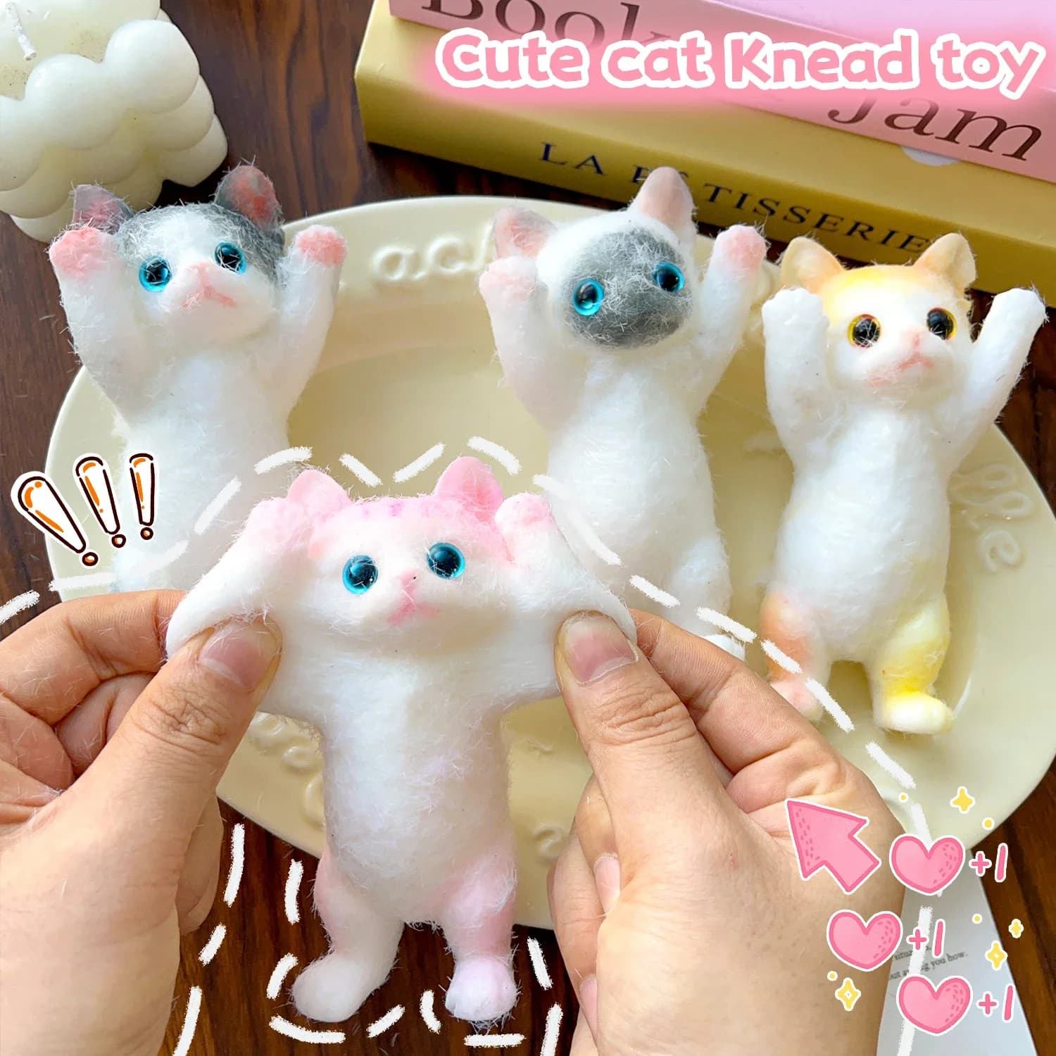 1pcs Pinch Music Decompression Toys Simulation Cat Fingers Pinch Children Decompression High-value Girl Gift Toy Ornaments