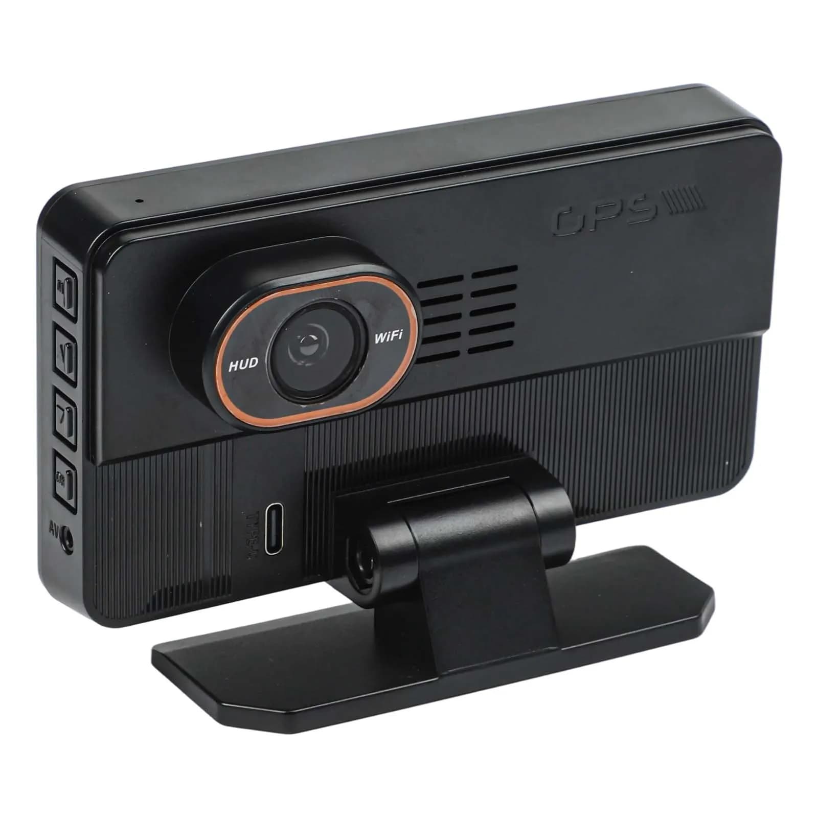 Schermo grande da 5 pollici per dash cam con display HUD, include cavo di alimentazione e caricabatterie per auto per l'installazione sulla console centrale del veicolo
