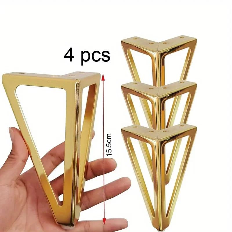 4 pezzi Gambe per mobili Piedini per mobili in metallo resistente Gambe per tavoli per divani Gambe per mobili Piedini per divani Sostituzione per cassettiere per armadietti