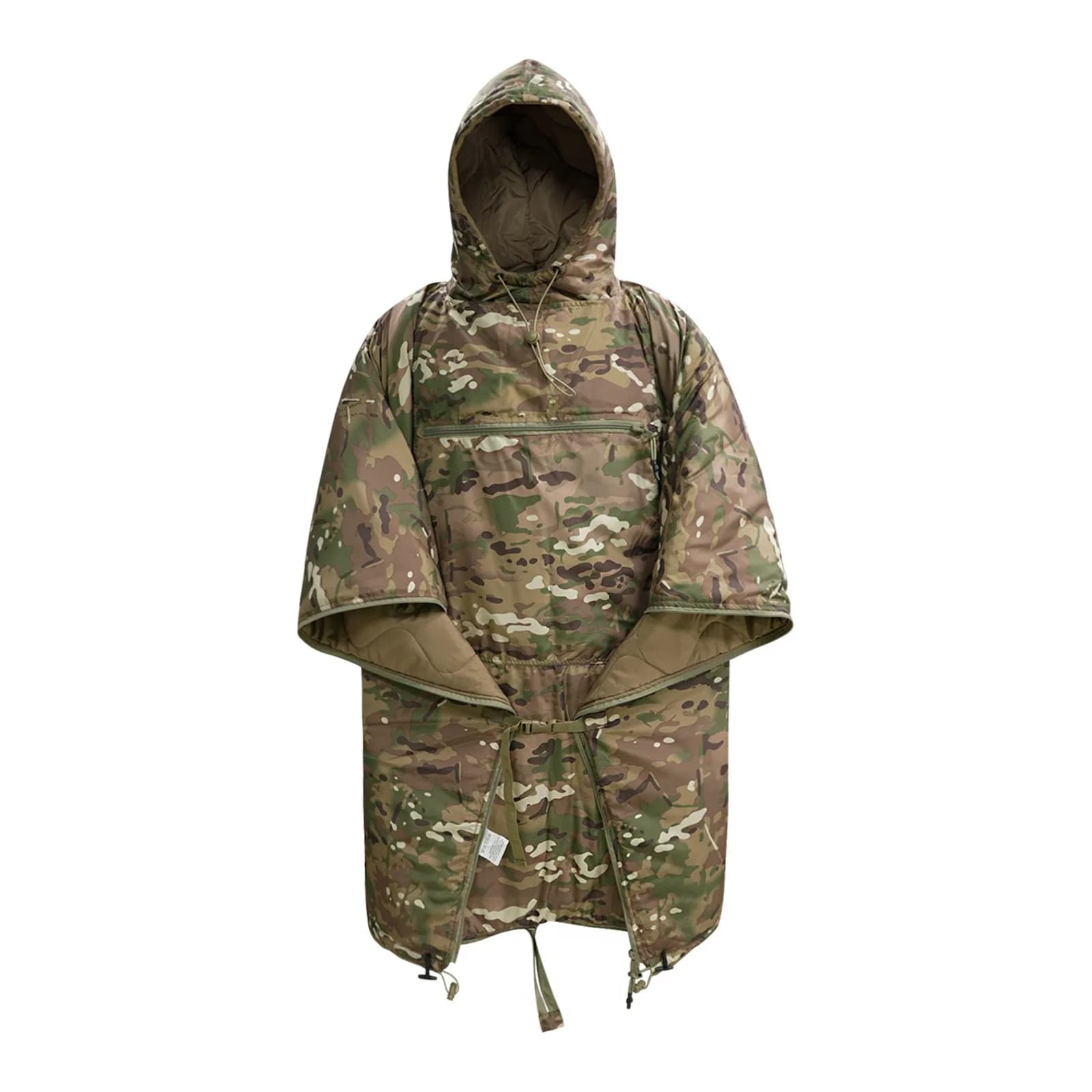 Coperta con Cappuccio Stile Mantello CP Tactics, Braccialetto Antistatico Mimetico per PC con Maniche, Coperta Invernale da Viaggio Indossabile