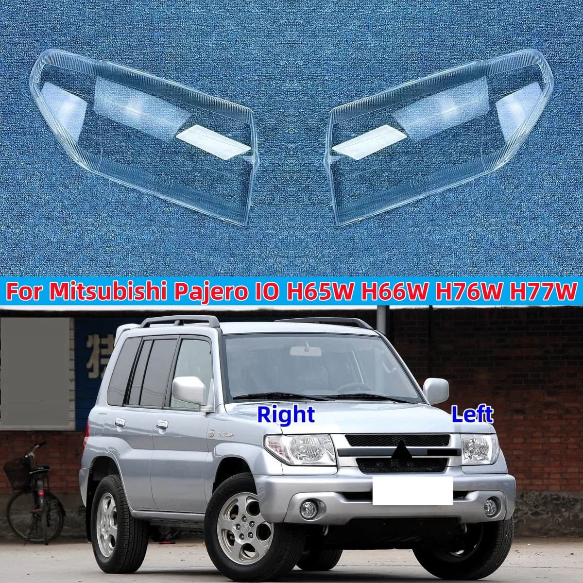 Per Mitsubishi Pajero IO H65W H66W H76W H77W Auto Faro Anteriore Copertura Paralume Lampcover In Vetro Tappi Faro Borsette lampada caso