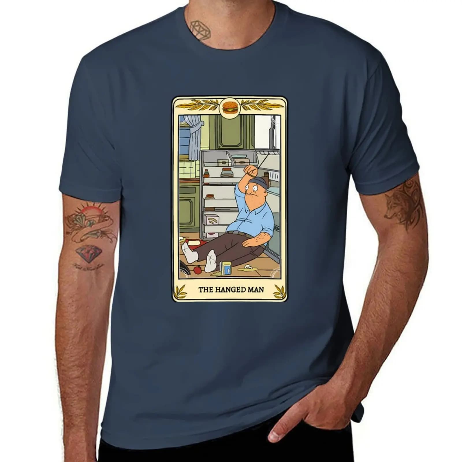 T-shirt Bob's Burgers Tarot Card, maglietta leggera e rinfrescante a maniche corte
