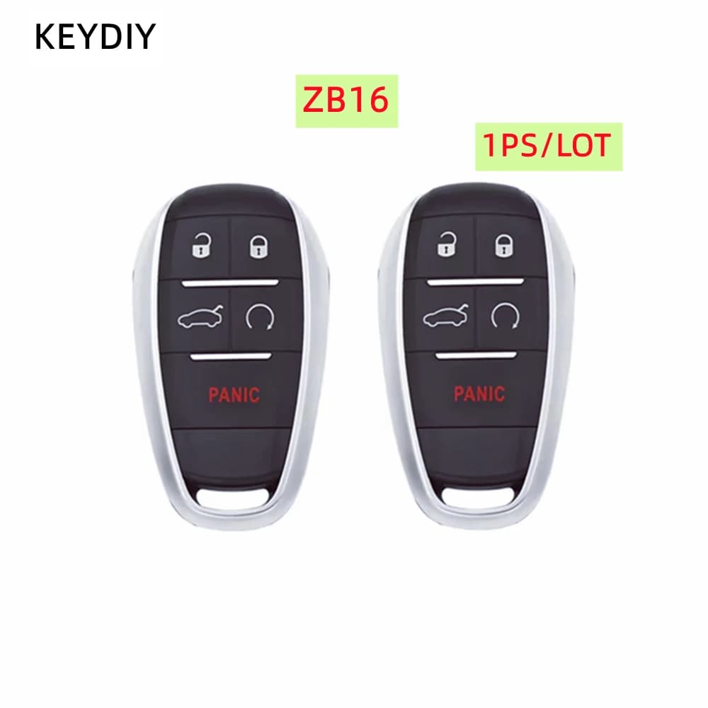 KEYDIY ZB Smart Key ZB16 Telecomando a 5 pulsanti per sostituzione remota chiave auto KD-X2 Adatta a più di 2000 modelli Smart key 1 pz