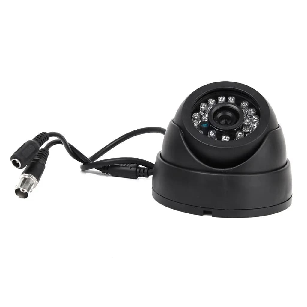 B02B-Black Telecamera di sorveglianza PAL 1/3" CMOS 700TVL 24 LED IR Cut 3,6 mm Telecamera CCTV a cupola per interni di sicurezza