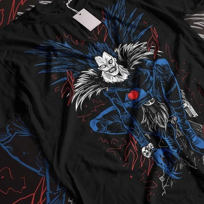 2026 Summer Hot Sale Death Note Ryuk Graphic Tee Hip Hop Streetwear Top Y2K Gothic Cotton T-shirt Breathable Comfortable Clothe