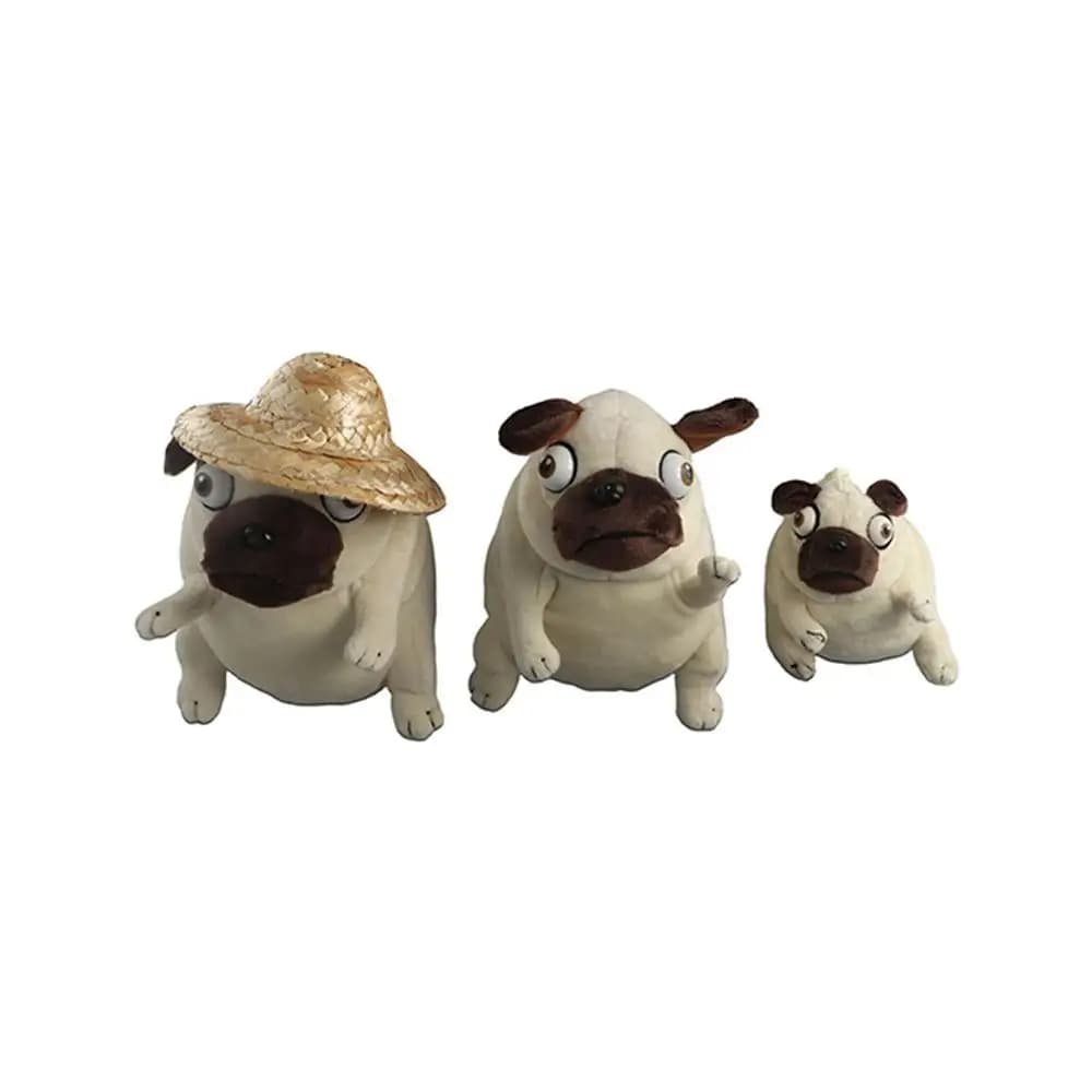 Decorazione della stanza Peluche Giocattolo di accompagnamento Seduto Cani carlino Cane di carlino Peluche Bambola di pezza Elfo Carlino grasso Giocattoli di peluche Cane carlino Peluche