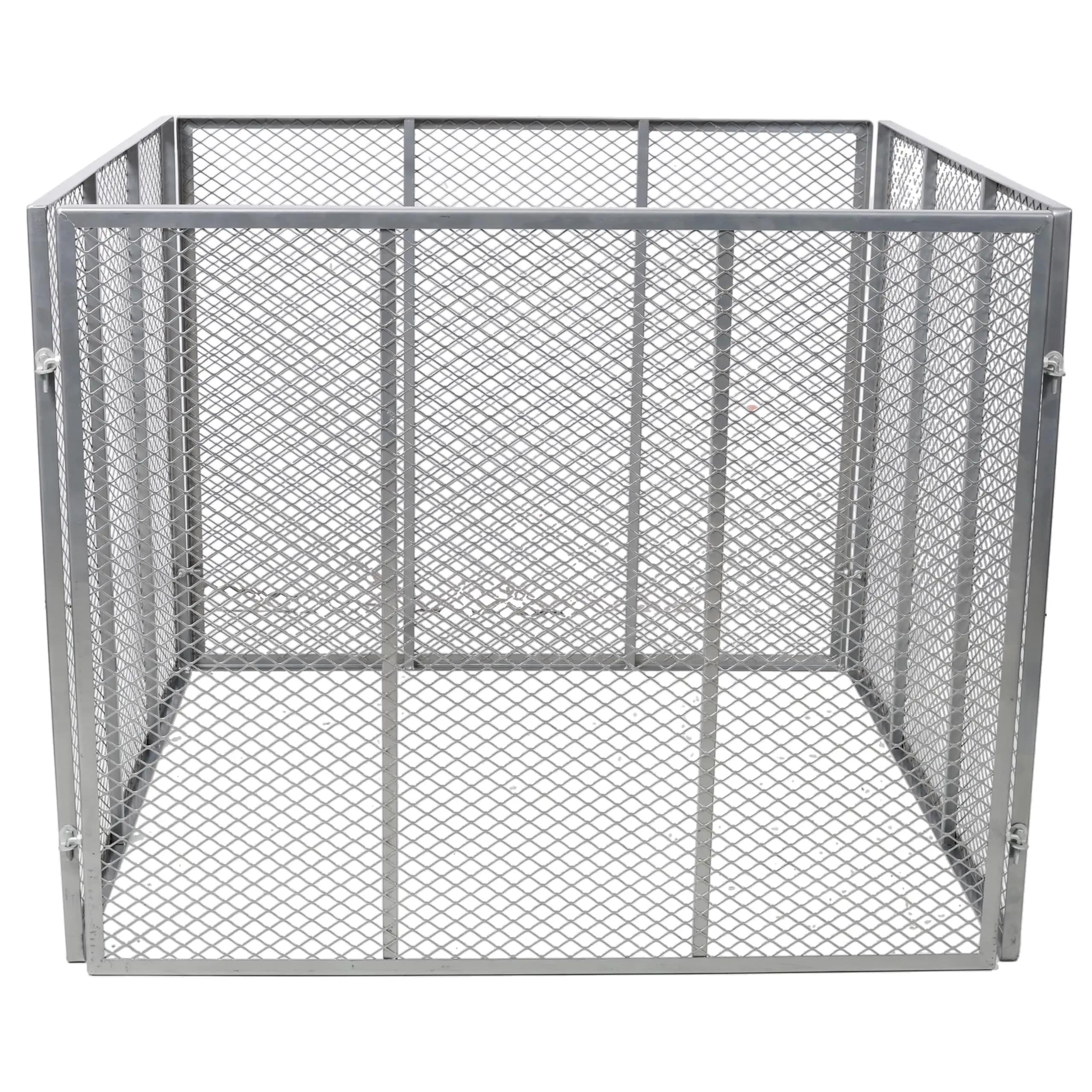 Large Outdoor Compost Bin, 172 Gallon Metal Wire Mesh Composter,Coating Square Garden Compost Bin Easy to Assemble for