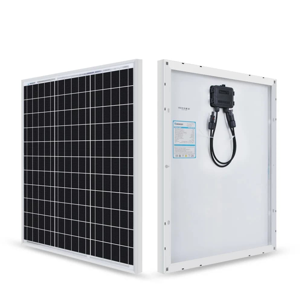 Pannello solare Renogy 50 Watt 12 Volt, pannello solare da 50 W ad alta efficienza Caricabatterie per modulo fotovoltaico monocristallino per camper marino