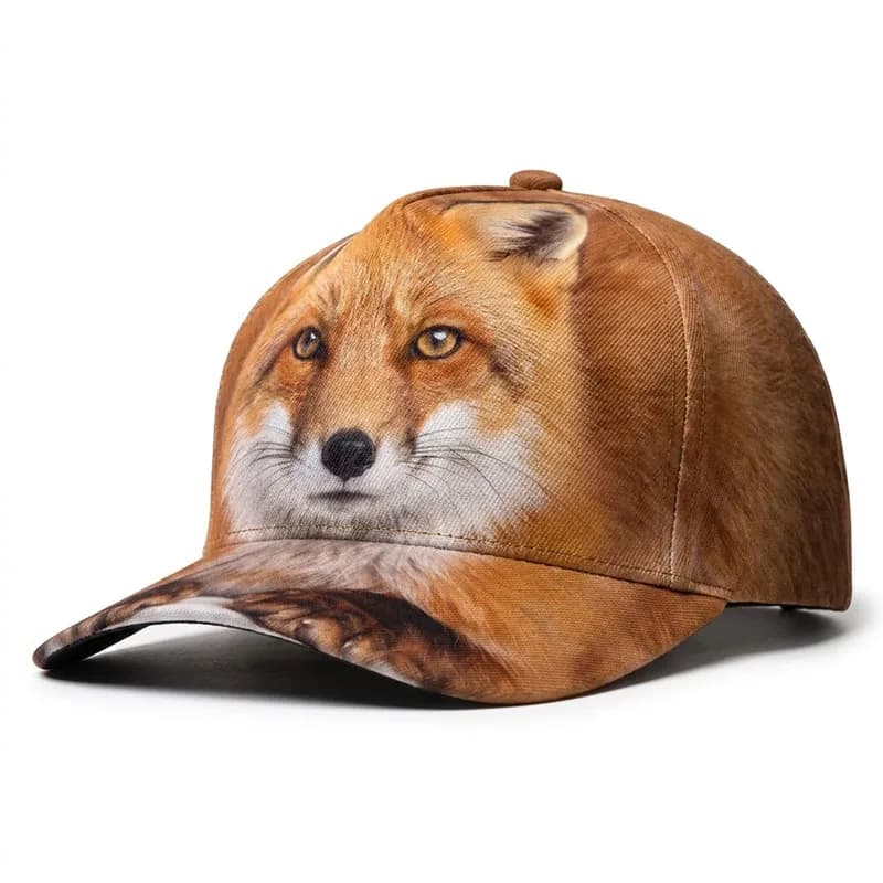 Red Fox Custom Baseball Cap Rusty Little Foxy Copper Ginger Gift Hip Hop Hat Trucker Flat brim Adjustable Fashion Outdoor Unisex