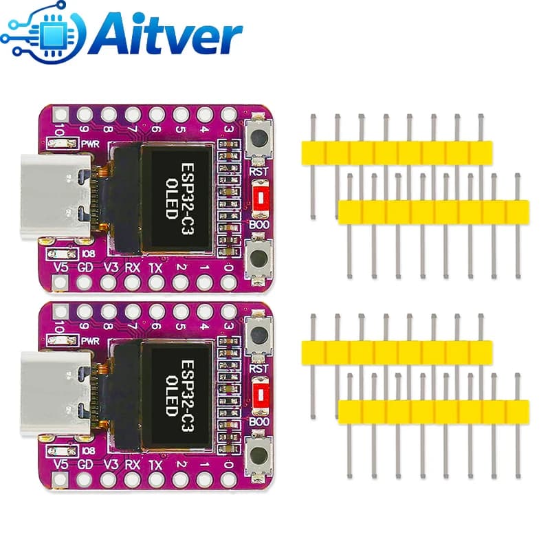 ESP32‐C3 Scheda display OLED da 0,42 pollici WiFi Bluetooth Modulo antenna in ceramica di tipo C per progetti Arduino