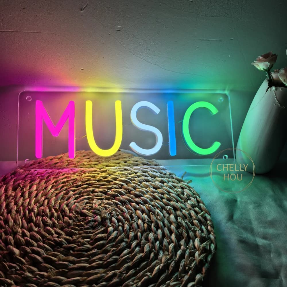 Insegne al Neon Musicali, Decorazione da Parete per Camera da Letto, Feste Musicali, Bar, Club, Man Cave, Alimentazione USB