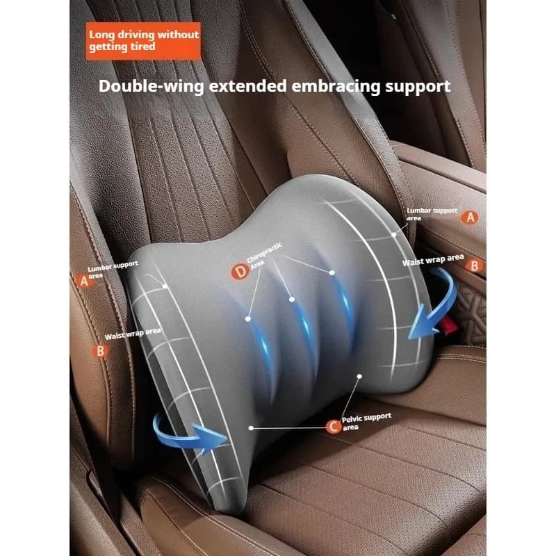 Set cuscino per il collo e cuscino lombare per auto in memory foam, schienale ergonomico e supporto per poggiatesta per il comfort di guida, per la maggior parte delle auto
