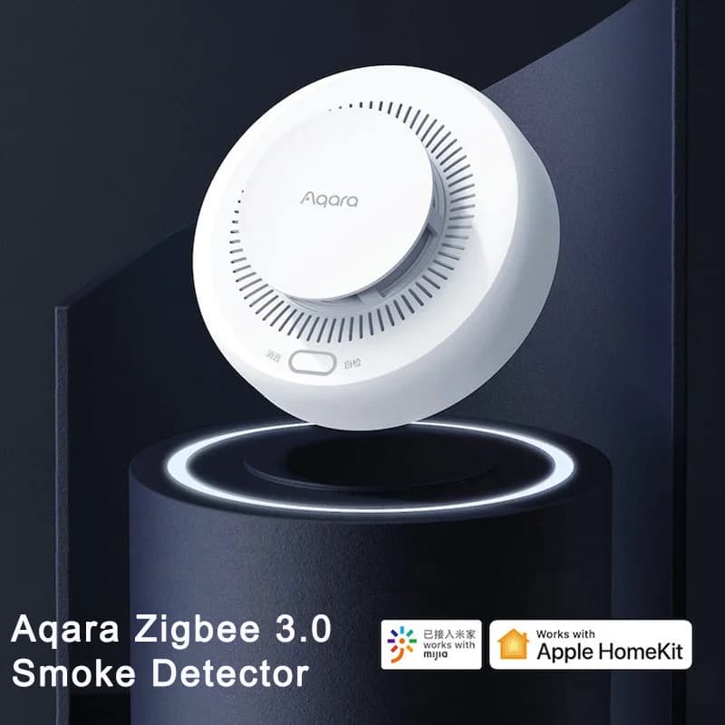 Rilevatore di Fumo Originale Aqara, Allarme Antincendio Zigbee 3.0 con Avviso Sonoro, Sicurezza Domestica Intelligente Compatibile con Xiaomi Mi Home e Homekit