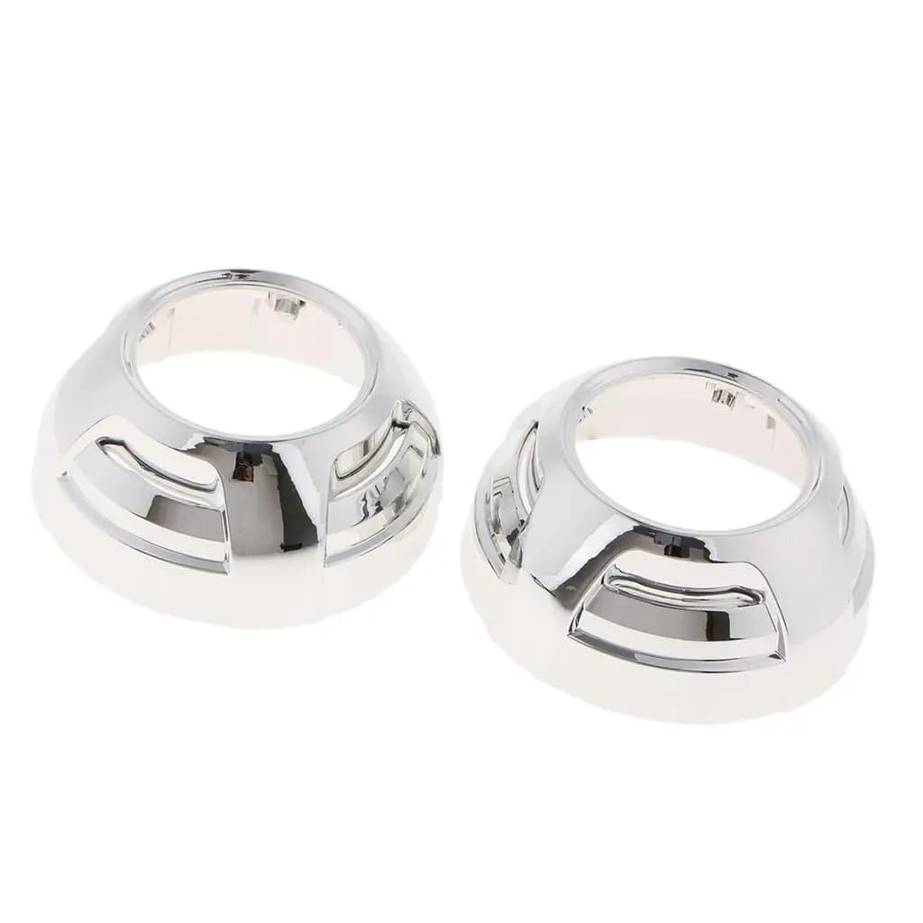 Projector Lens Shrouds Silver Aluminum Car Headlight Shroud Retrofit Bi Xenon Lens Mask for Cayenne 958 Head Lamp